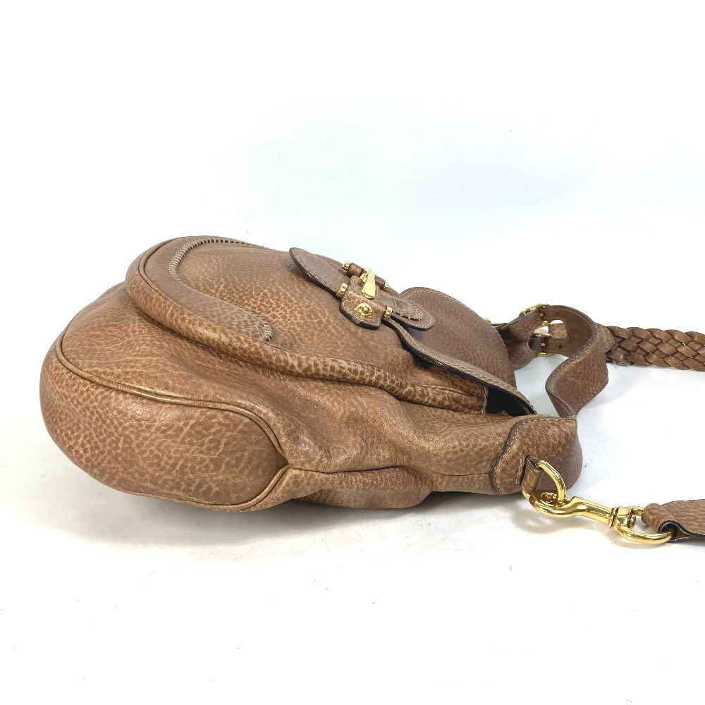 Sac à épaule vintage Gucci 223955 en cuir brun