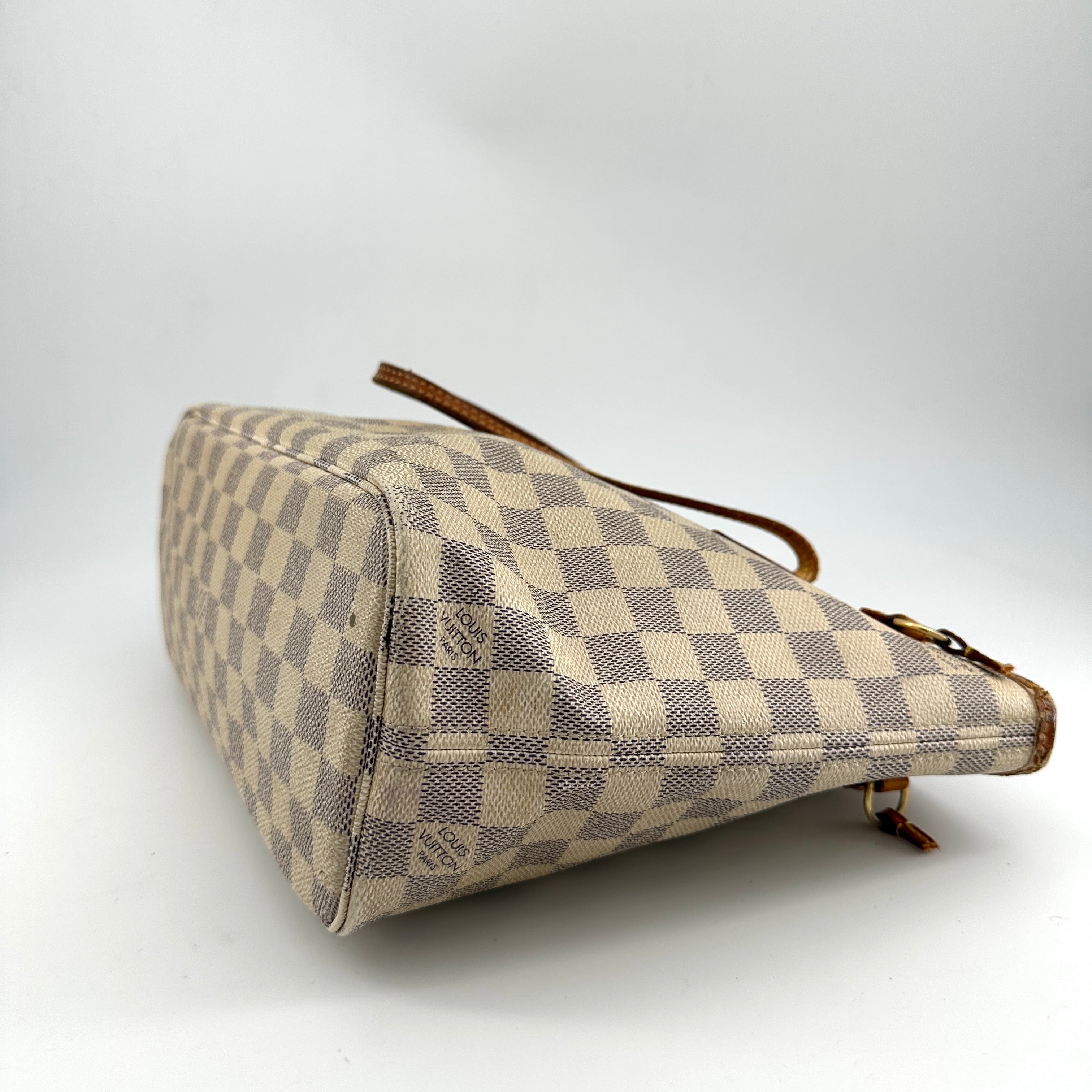 Louis Vuitton Damier Azur Never Full PM                             shoulder-bags                              [object Object] undefined undefined