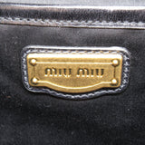 Miu Miu Tote Bag Handbag Leather Black