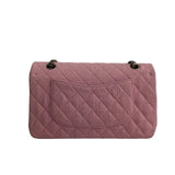 Chanel Shoulder Bag Pink Cotton