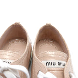 Sneakers Patent Leather Pink Beige