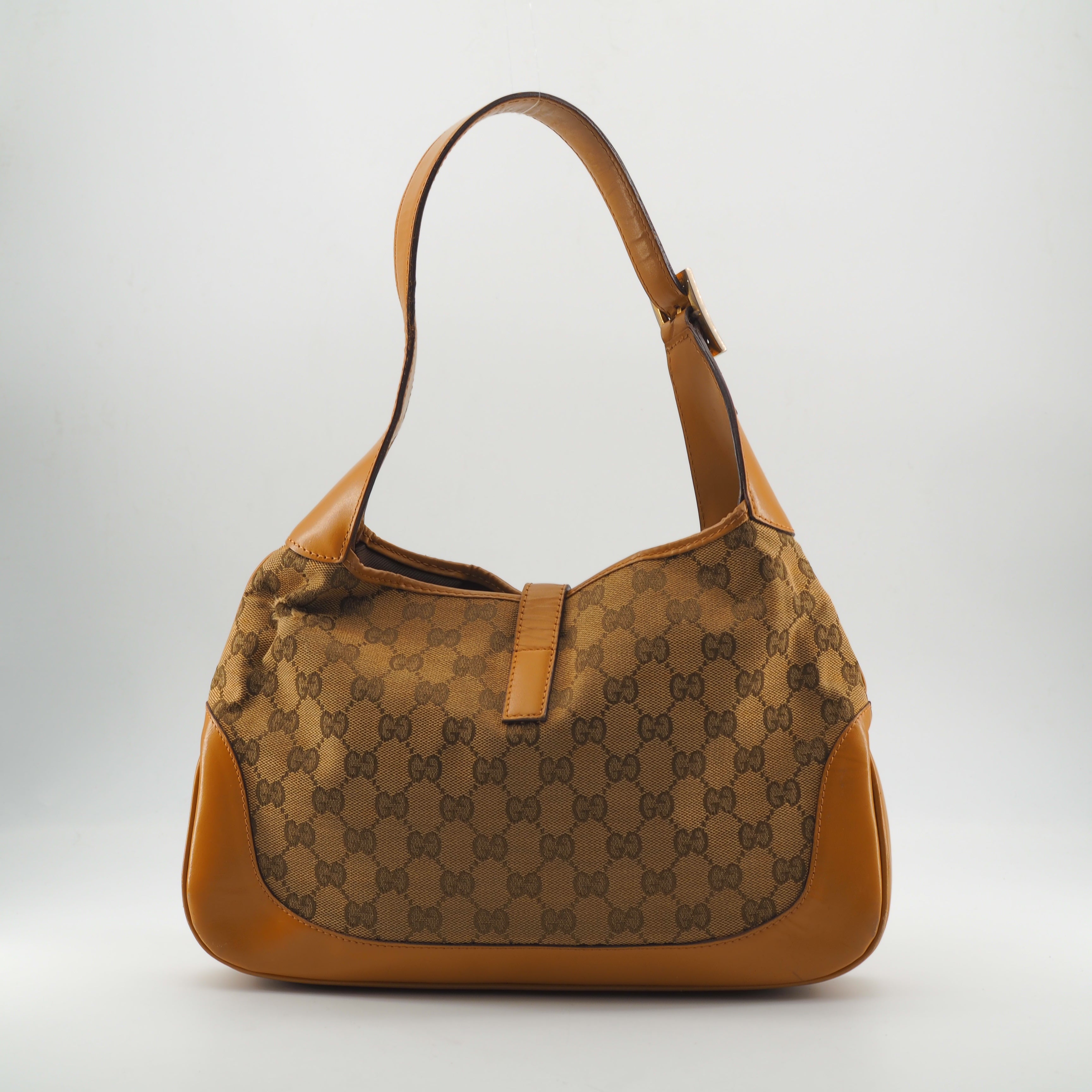 Gucci Jackie Vintage GG Toile et Cuir Marron