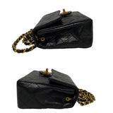 Chanel Shoulder Bag Black Leather