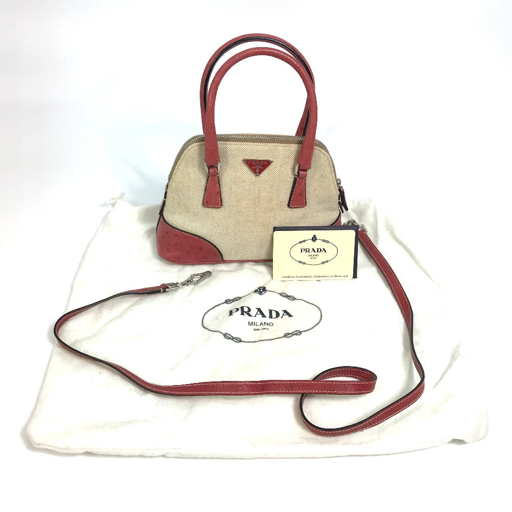 Prada Bn0115 Mini Bag Double Shoulder Shawl Handbag Canvas Women Shoulder bags PRADA  