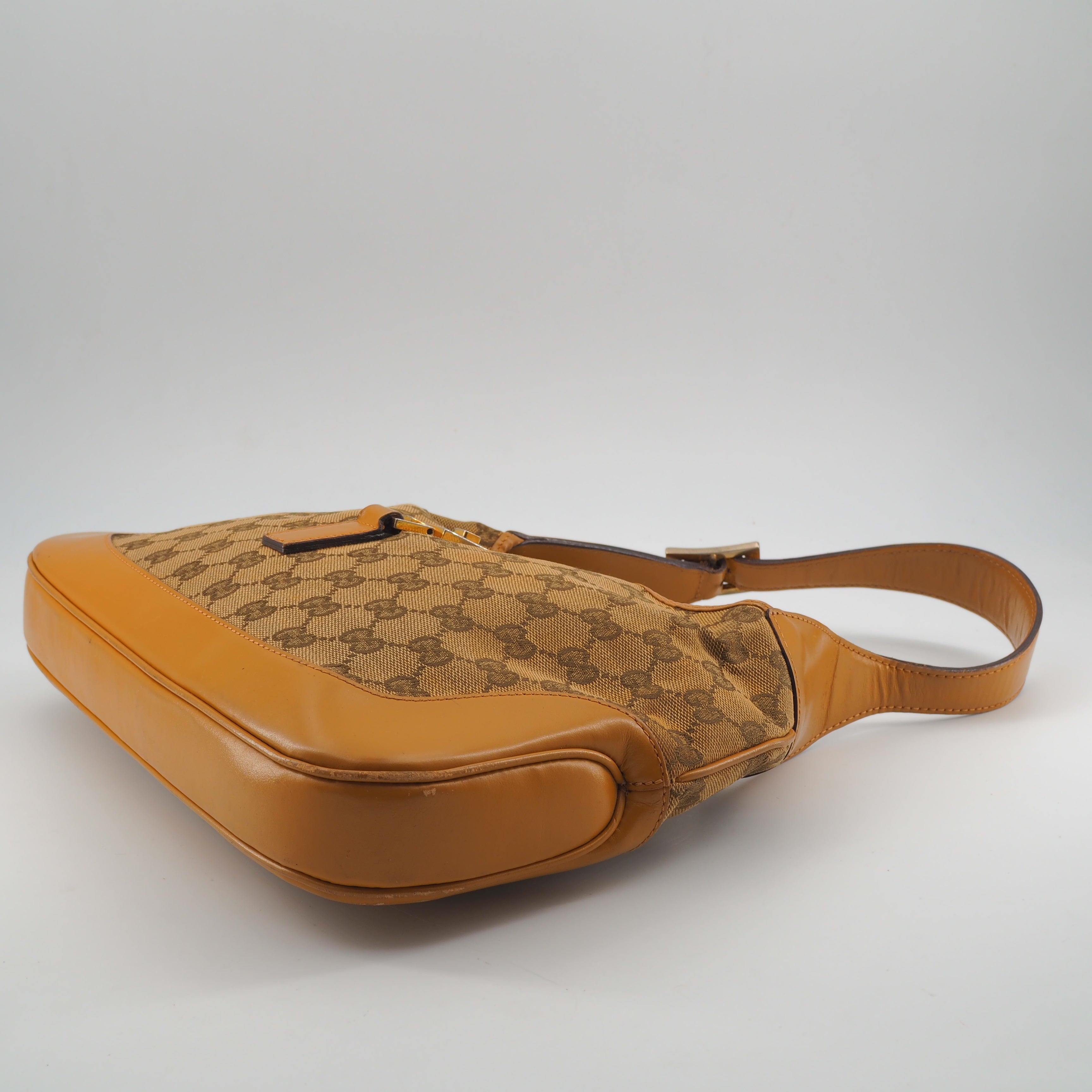 Gucci Jackie Vintage GG Toile et Cuir Marron