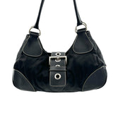 Prada shoulder bag black leather                             shoulder-bags                              [object Object] undefined undefined