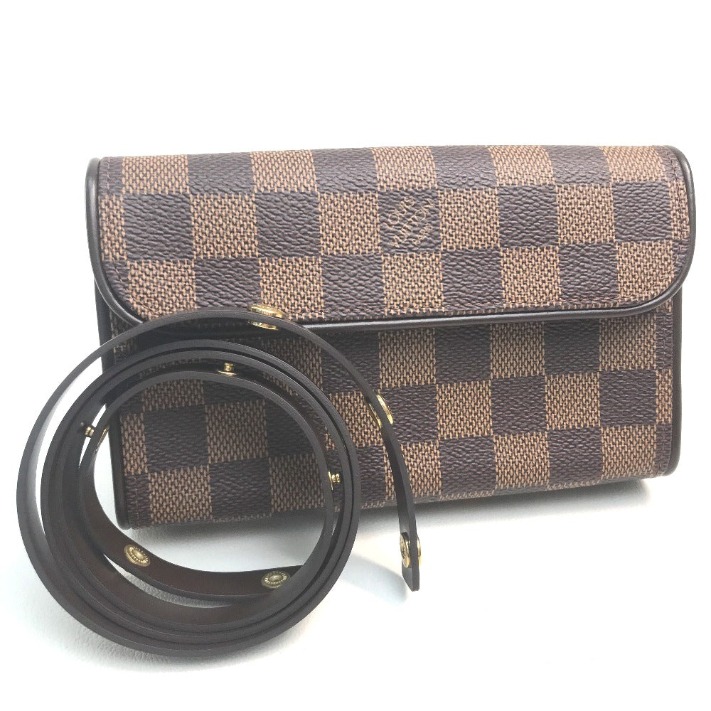 Pochette Florentine Damier Louis Vuitton Vintage Marron