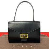 Celine Shoulder Bag Black Leather