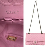 Chanel Shoulder Bag Pink Cotton