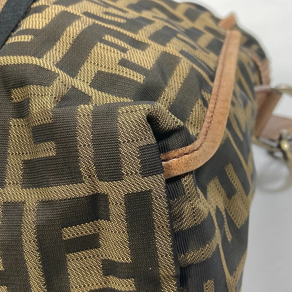 Sac à main Fendi vintage Zukka Ff cuir toile 2-en-1