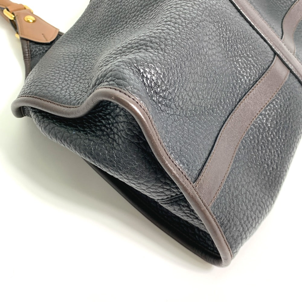 Sac à main vintage Loewe Anagram bicolore en cuir noir