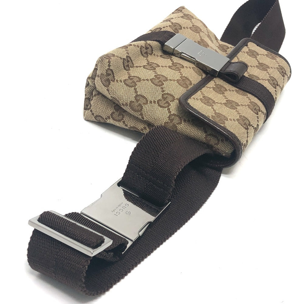 Gucci 131236 Vintage Gg Body Bag Ceinture Toile Marron