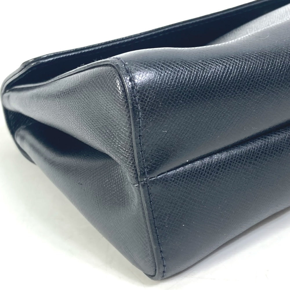 Pochette Vintage Prada Triangle en Cuir Saffiano Noir