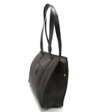 Celine Shopping Bag Handbag Tote Coated Canvas Black Brown