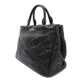 Miu Miu Tote Bag Handbag Leather Black