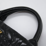 Miu Miu Tote Bag Handbag Leather Black