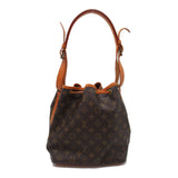 Louis Vuitton Petit Noe Shoulder Bag Coated Canvas Monogram Brown