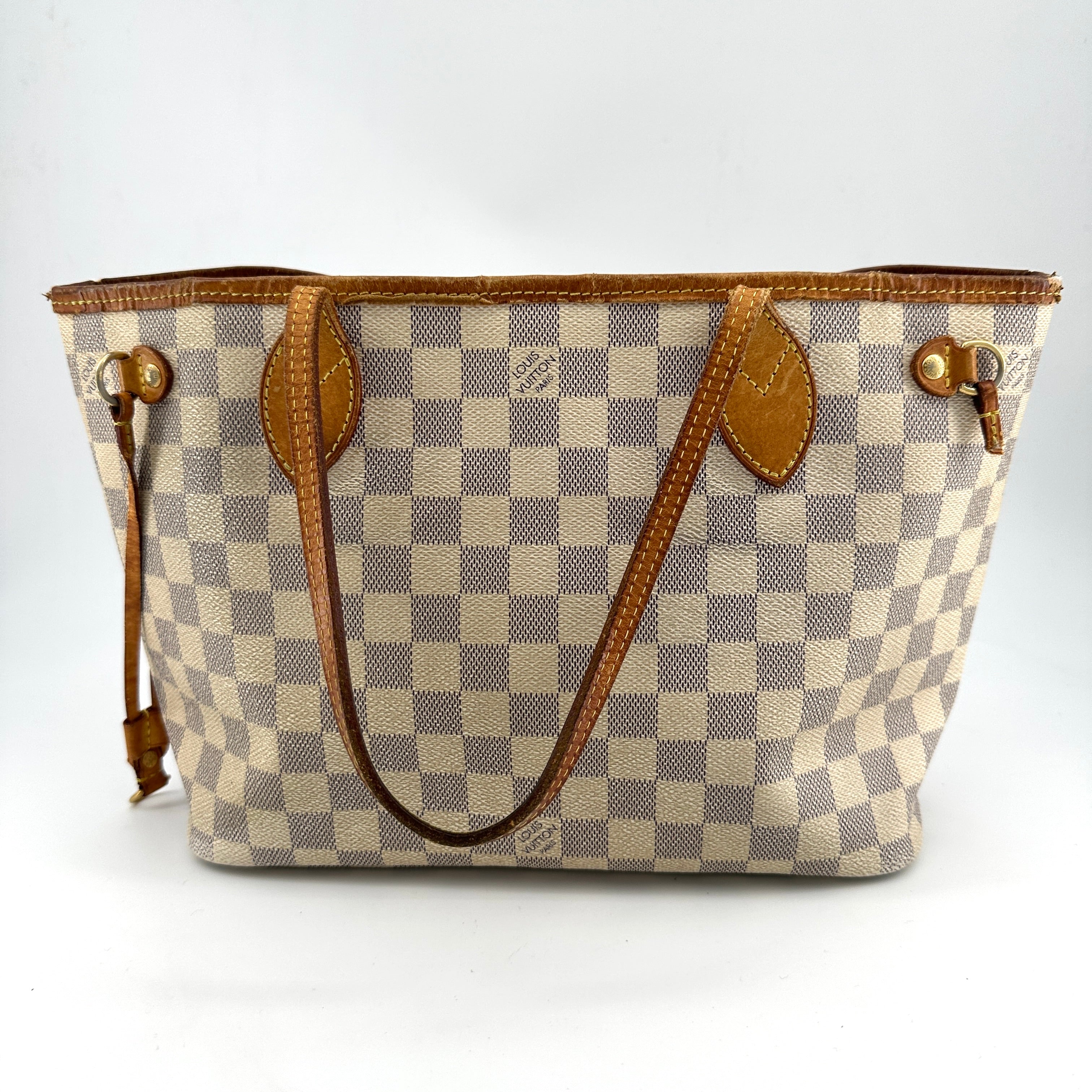 Louis Vuitton Damier Azur Never Full PM                             shoulder-bags                              [object Object] undefined undefined