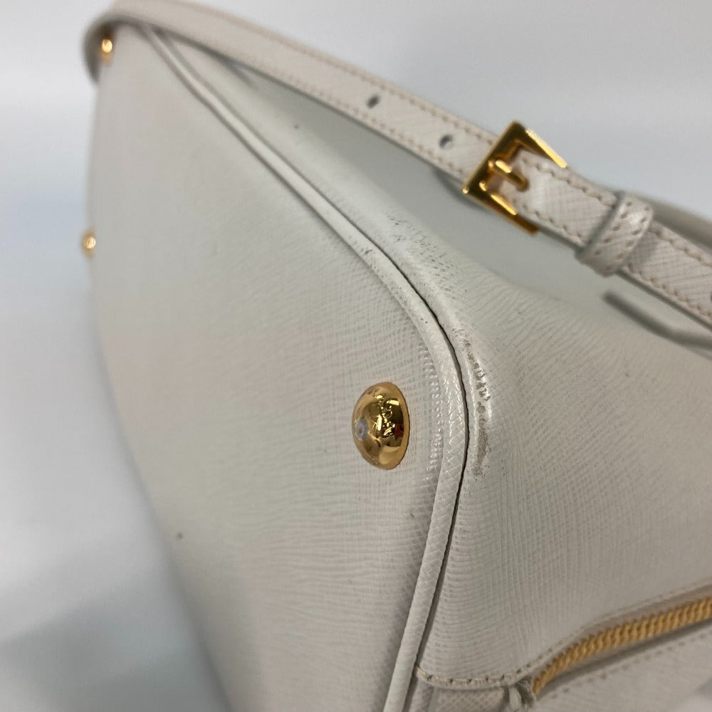 Sac à main Prada Bl0837 vintage en cuir Saffiano blanc