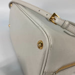 Sac à main Prada Bl0837 vintage en cuir Saffiano blanc