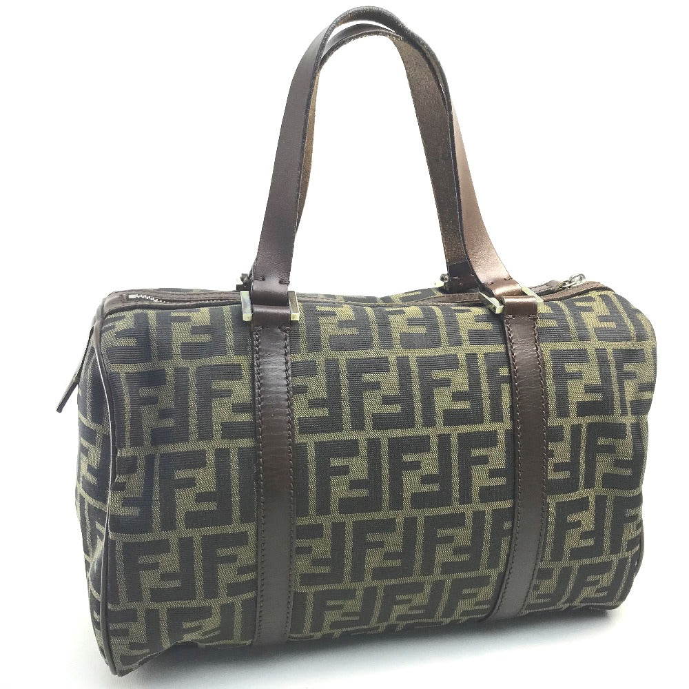 Sac à main vintage Fendi Zukka Ff en toile/brun