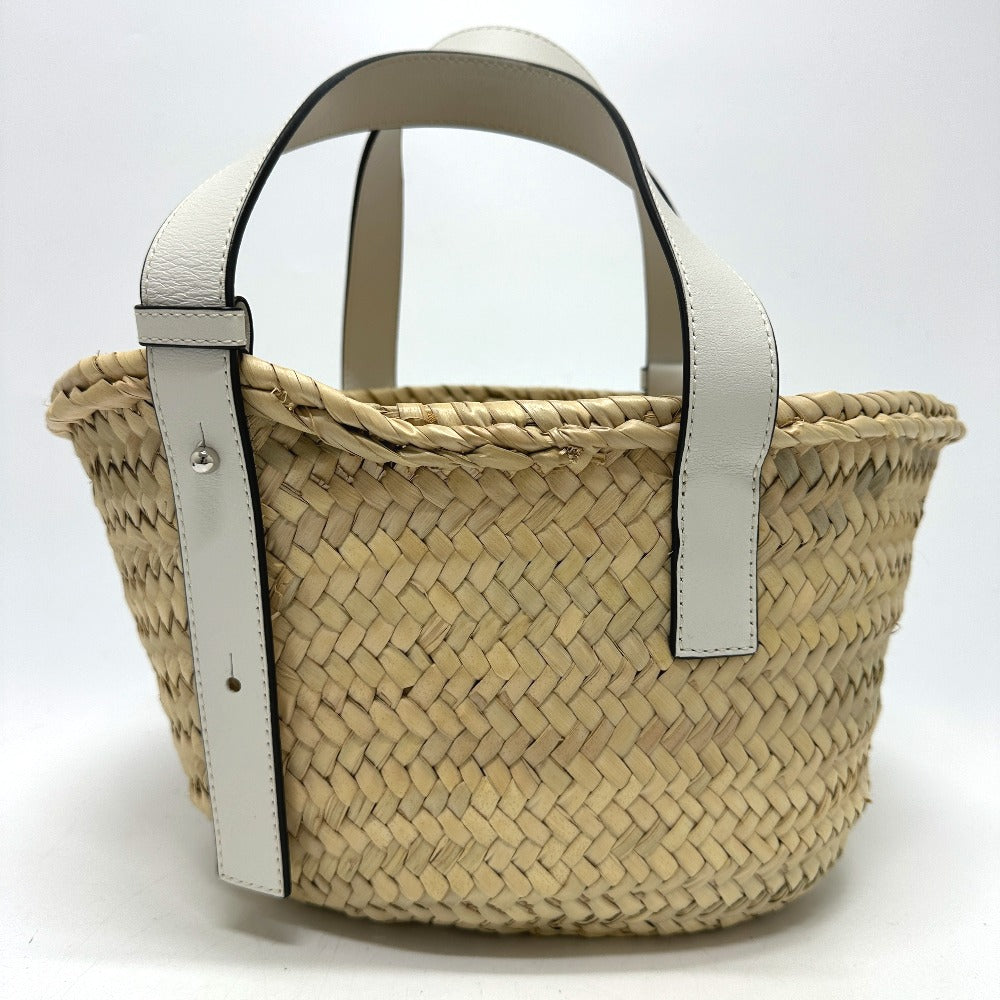 Loewe Vintage Cabas Petit Panier Cuir Paille Neutre