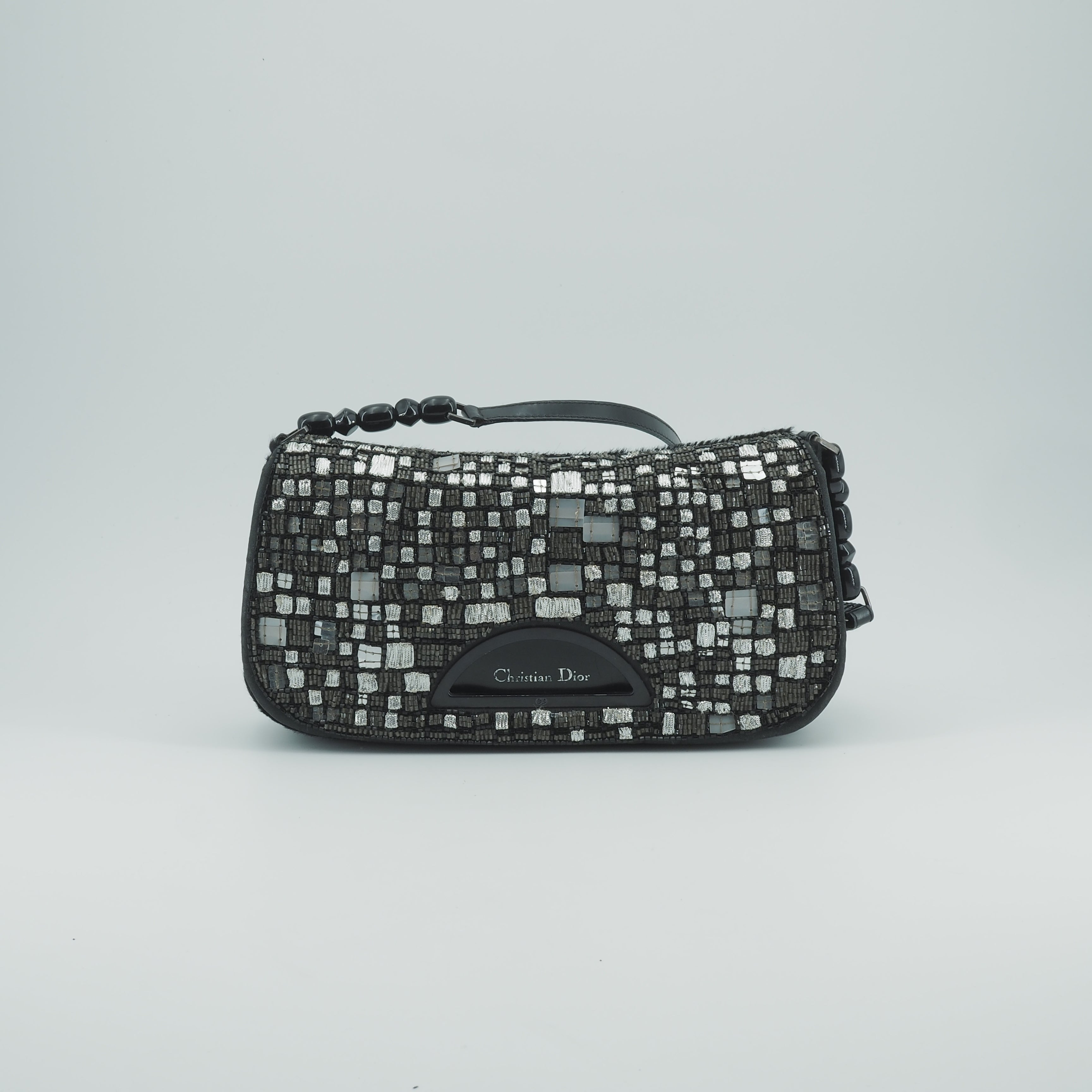 Dior Malice Shoulder bags DIOR Black Leather, Pearls, Other