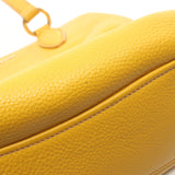 Miu Miu Vitello Caribu Handbag Leather Yellow