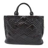 Miu Miu Tote Bag Handbag Leather Black