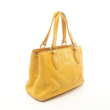 Miu Miu Vitello Caribu Handbag Leather Yellow