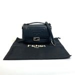 Pochette Metis Fendi 8M0371 Mini Sac à Main Vintage Cuir Noir