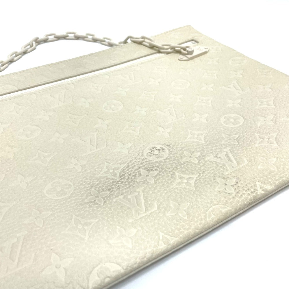 Louis Vuitton M67462 Tryon Monogram Pochette Metis A4 Virgil Abloh Clutch Bag Men Clutch bags LOUIS VUITTON Metallic, White 