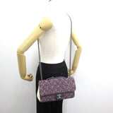 Chanel Matelasse Chain Shoulder Bag Others Leather Tweed Multicolor Silver Hardware