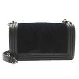 Chanel Boy Chanel Chain Shoulder Bag Lambskin (Sheepskin) Navy Black