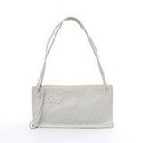 Loewe Shoulder Bag Leather Light Gray Crown Studs