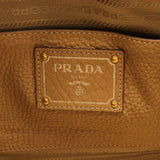 Prada Madras Bag Handbag Tote Leather Beige