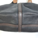 Sac à main vintage Loewe Anagram bicolore en cuir noir