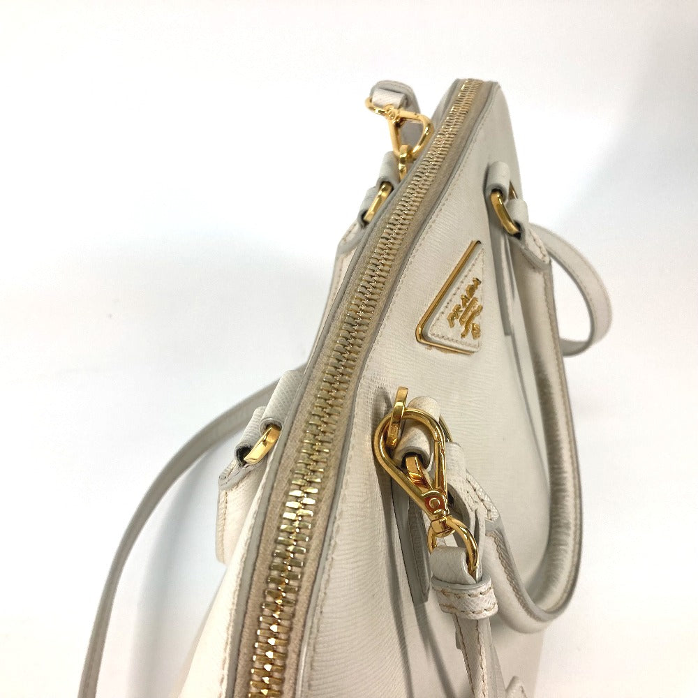 Sac à main Prada Bl0837 vintage en cuir Saffiano blanc