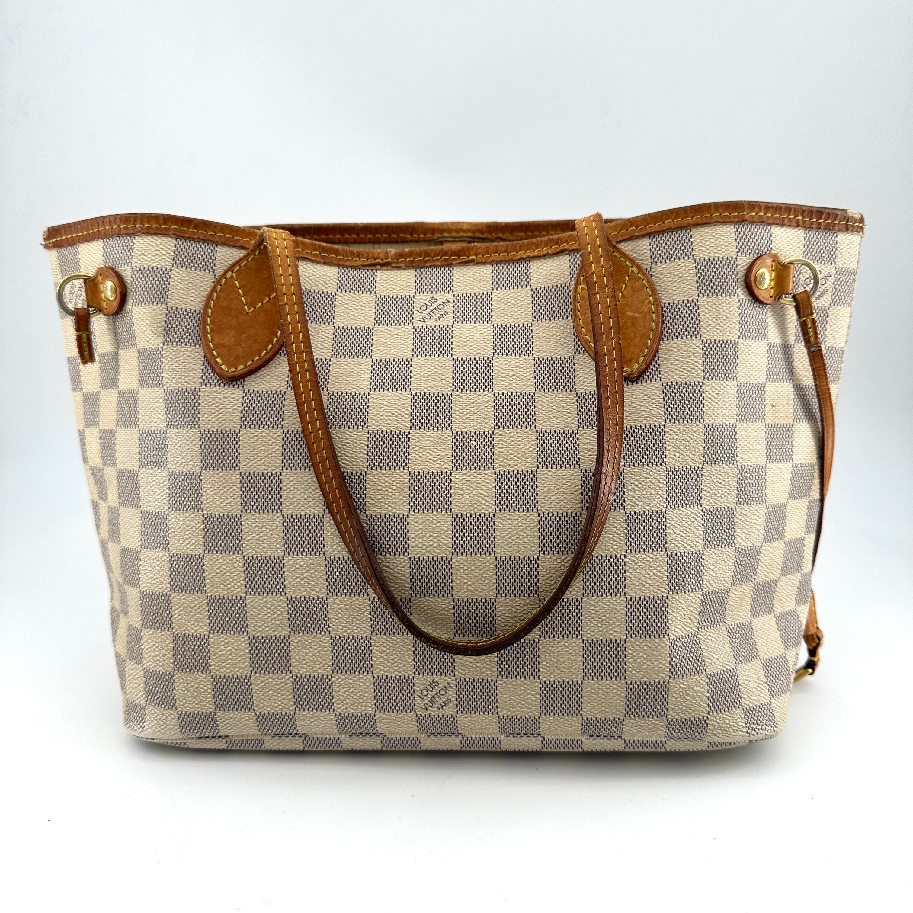 Louis Vuitton Damier Azur Never Full PM                             shoulder-bags                              [object Object] undefined undefined