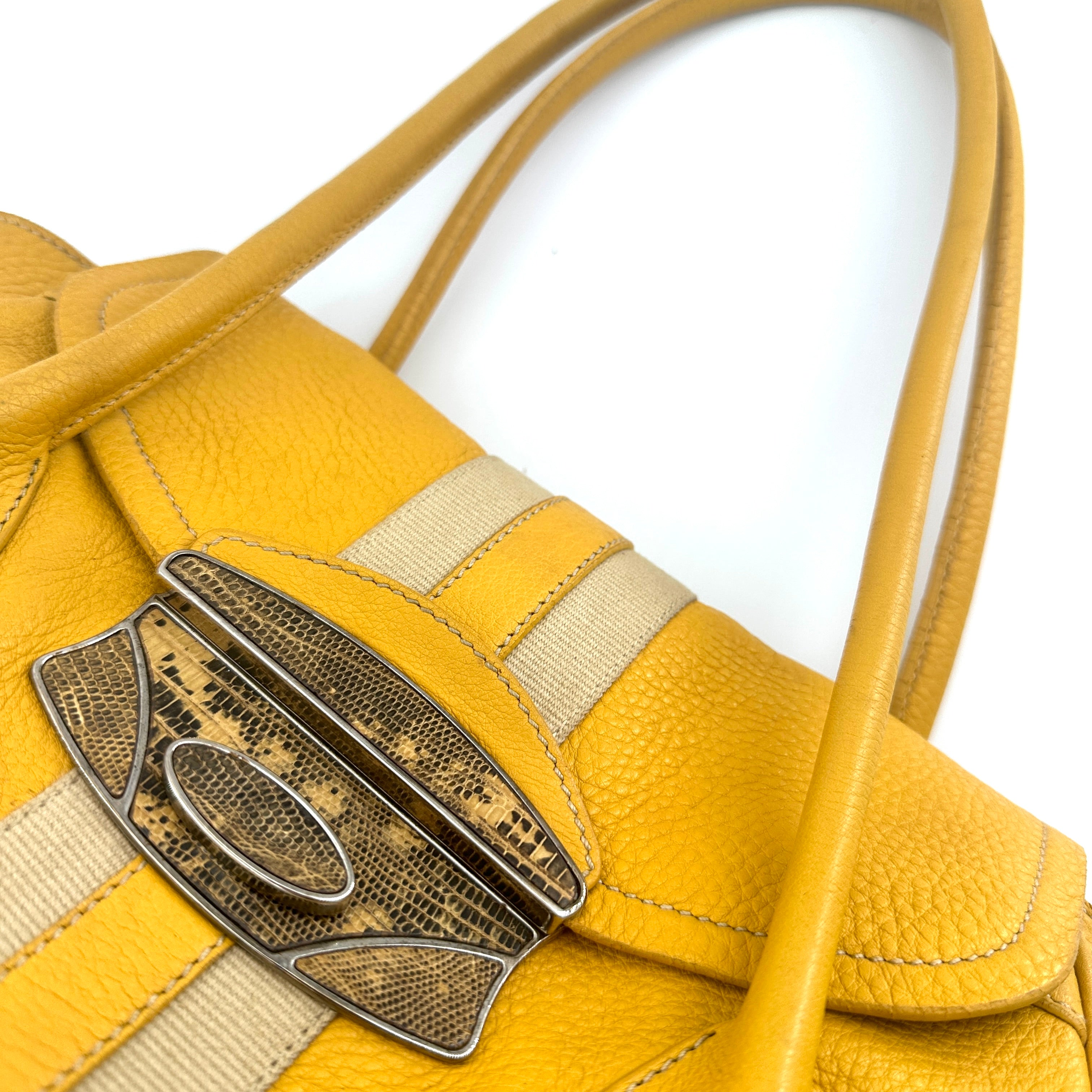 Prada handbag yellow leather                             shoulder-bags                              [object Object] undefined undefined