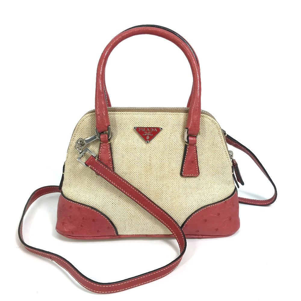 Prada Bn0115 Mini Bag Double Shoulder Shawl Handbag Canvas Women Shoulder bags PRADA  